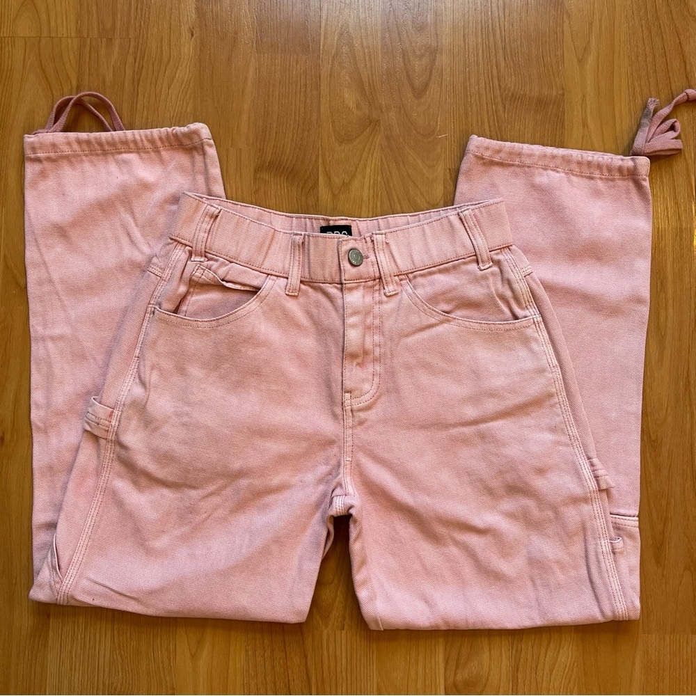 Urban Outfitters BDG pink straight leg carpenter pant